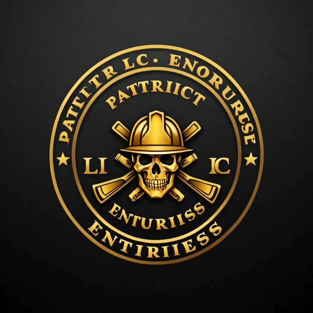 Prompt: gold mining logo for Patriot Resource Enterprises, LLC
