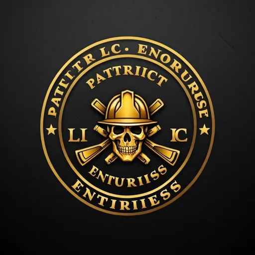 Prompt: gold mining logo for Patriot Resource Enterprises, LLC
