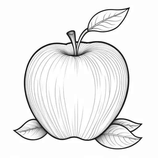 Prompt: a coloring book apple