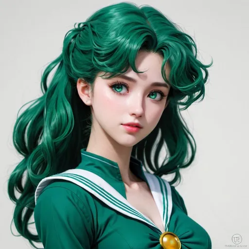 Prompt: sailor neptune anime, realistic, digital art
 