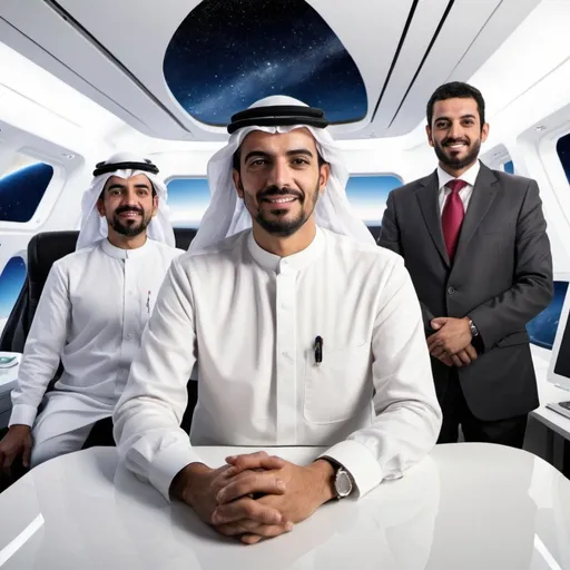 Prompt: empresarios arabes en el espacio
