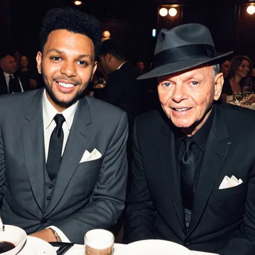 Prompt: FRANK SINATRA CON THE WEEKND