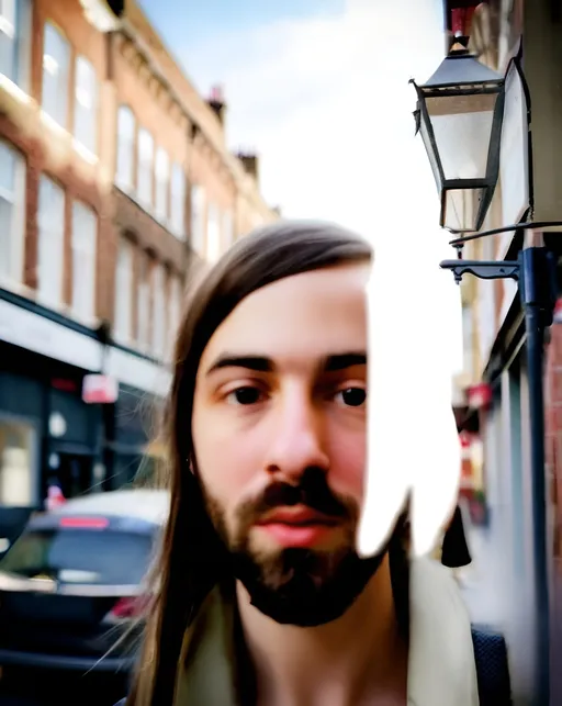 Prompt: Tall young woman walking down the high street, detailed clothing, realistic, natural lighting