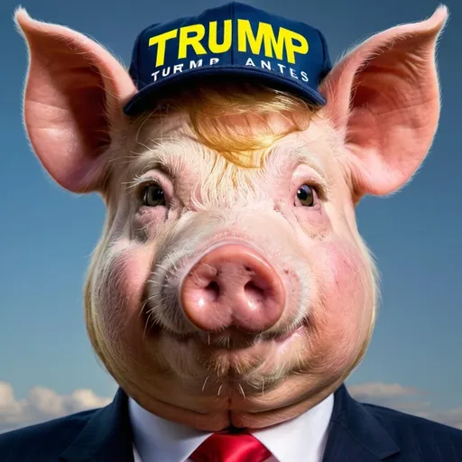 Prompt: trump merged with pig
