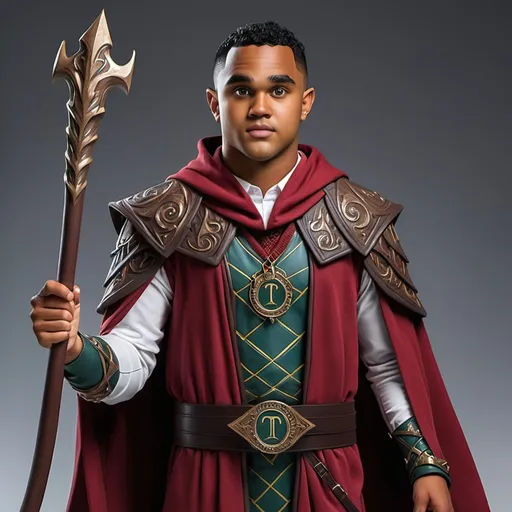 Prompt: Tua Tagovailoa high elf wizard clothes