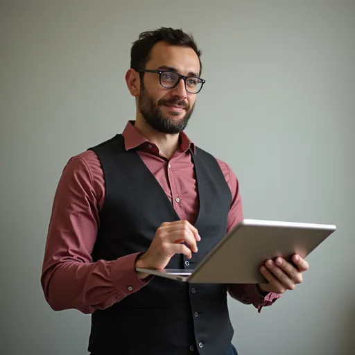 Prompt: teacher with gadget