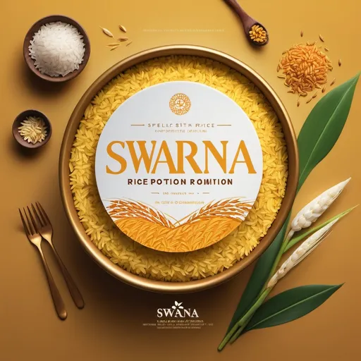 Prompt: Desgin a poster for Swarna Rice promotion, company  name Sada Sivam Foods Pvt Ltd