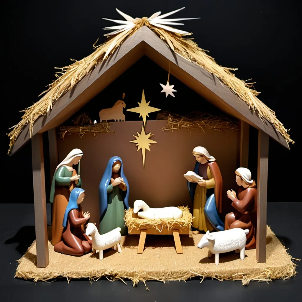 Prompt: nativity crib