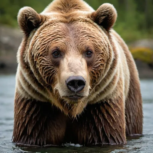 Prompt: brown grizzly bear