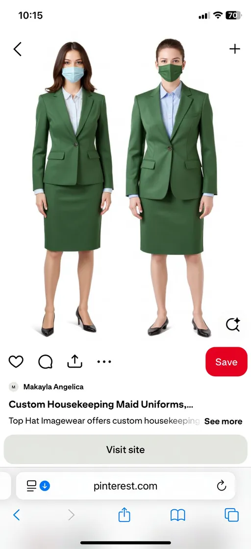 Prompt: Can you make an OJT uniform for Type A and B for Women and Men . The color is any shade of green and make it classy and nice that should be ready to be wear in office