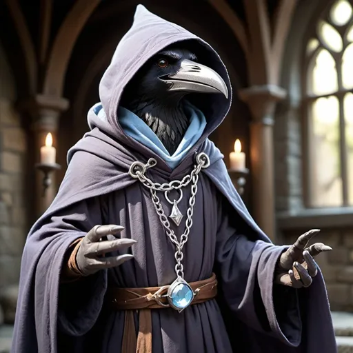 The young furry sorcerer Kenku the Crow. He casts a...