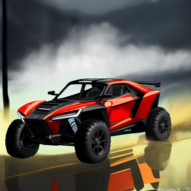 Prompt: 2023 Polaris rzr, Camaro zl1 crossover Honda Civic crossover McLaren senna crossover McLaren senna crossover ford GT, exotic, exotic, full view, cartoon
full view, cartoon, amazon rainforest, foggy, day, heavy rain, muddy, cartoon


