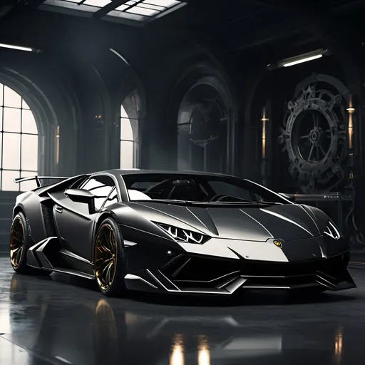 Prompt: Lamborghini inspired by Swiss Artist HR Geiger