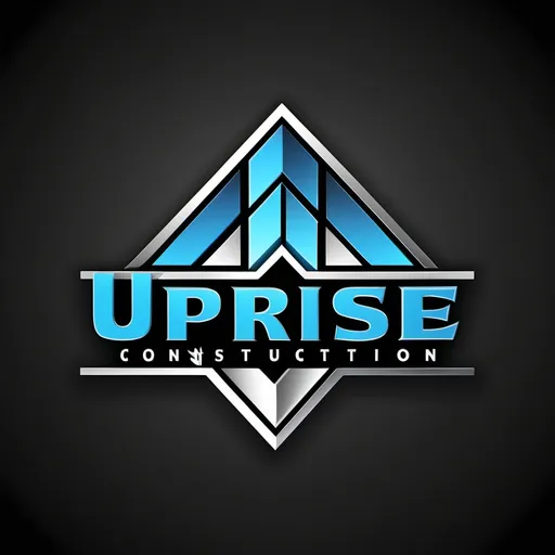 Prompt: UPRISE Construction company logo, 3 dimensional,