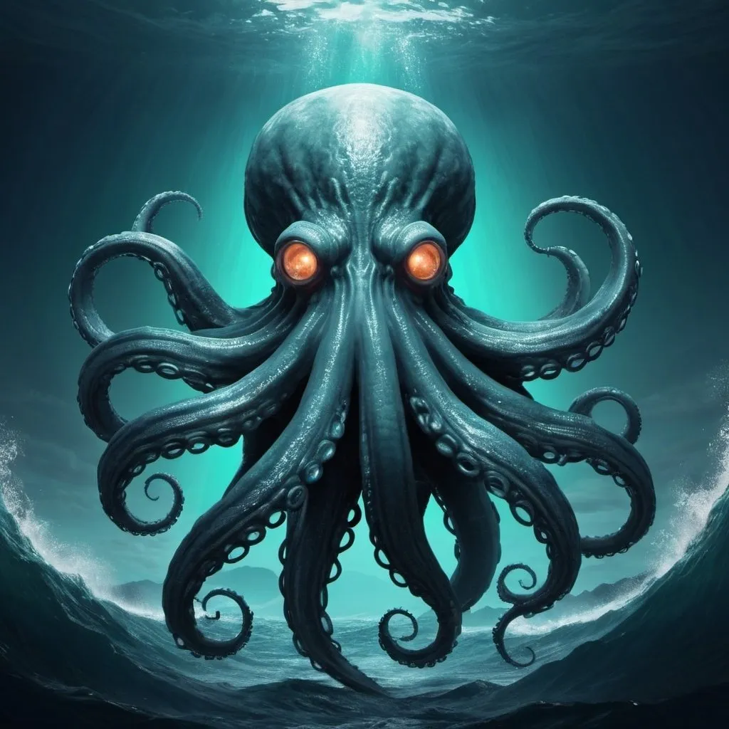 Prompt: Data kraken