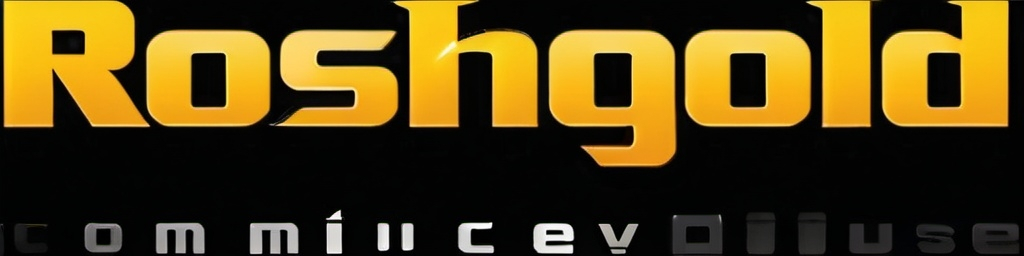 Prompt: (company logo redesign: "Roshgold"), modernized yet retaining essence, sleek and minimal design, professional look, (balanced color scheme), high contrast, vibrant gold and deep navy tones, clean lines, sharp edges, contemporary typography, polished and elegant, minimalist background, subtle gradients for depth, visually appealing, sophisticated touch, ultra-high resolution, HD, vector graphics, suitable for all media formats, easy readability at all sizes.