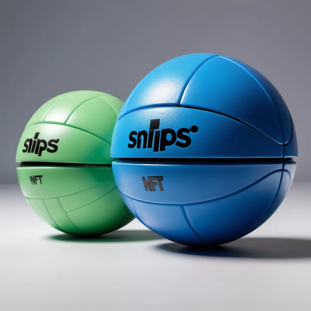 Prompt: Snips Ball, statistiques NFT  color bleu