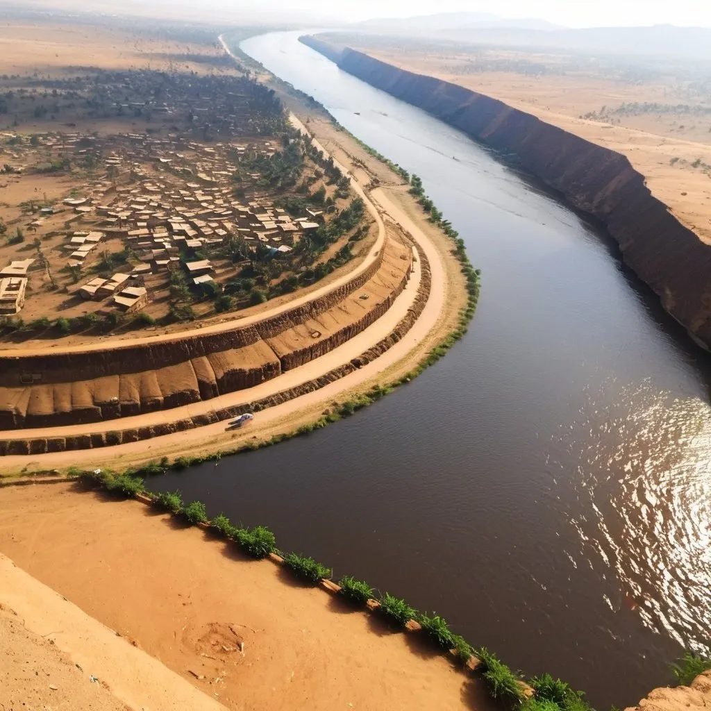 Prompt: Amhara fano strugle with there enamy around river nile