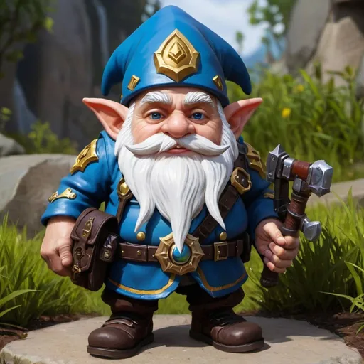 Prompt: world of warcraft gnome security guard