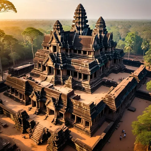 Prompt: how to angkor wat was built

