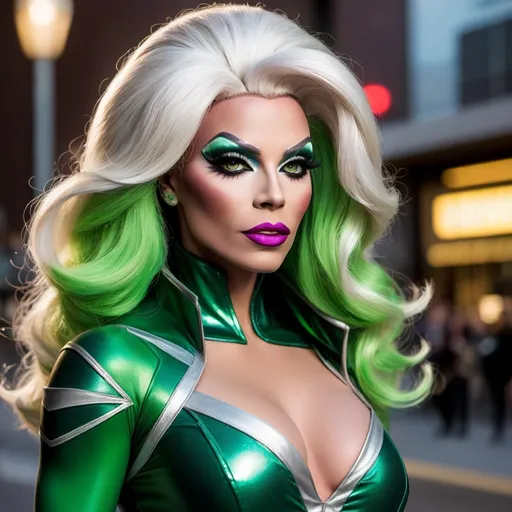 Prompt: Gorgeous drag queen (Marvel Superhero Rogue)