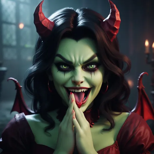 Prompt: Oh no, you're so damned wicked
You got me by the throat
Oh no, gotcha claws stuck in me
You never let me go
I believe you're the devil