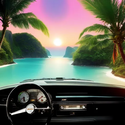 Prompt: Paradise by the dashboard lighy