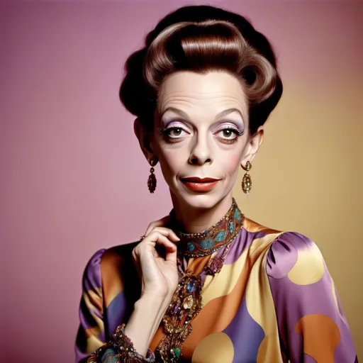 Prompt: (Don Knotts dressed in drag wearing an Etro dress), fashion elegance, (stylish pose), intricate patterns, vibrant colors, (high fashion), soft focus, warm lighting with a glamorous touch, showcasing elegant accessories, luxurious fabric detail, upscale ambience, beautifully styled hair, (ultra-detailed), captivating expression, fashion-forward aesthetic, luxurious background elements.