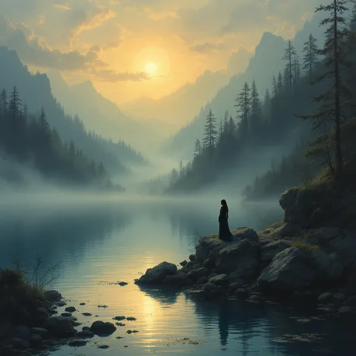 Prompt: The lady of the lake.