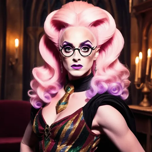 Prompt: If Harry Potter was a gorgeous graceful drag queen.