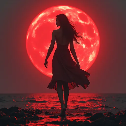 Prompt: Heroine of the night
Blood and thunder rushing through me
'Til the dawn of light
The sky is turning red