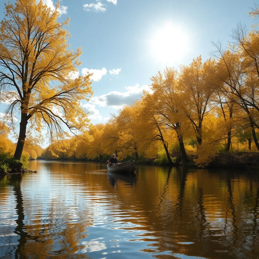 Prompt: Picture yourself in a boat on a river
With tangerine trees and marmalade skies
Somebody calls you, you answer quite slowly
A girl with kaleidoscope eyes

Cellophane flowers of yellow and green
Towering over your head
Look for the girl with the sun in her eyes