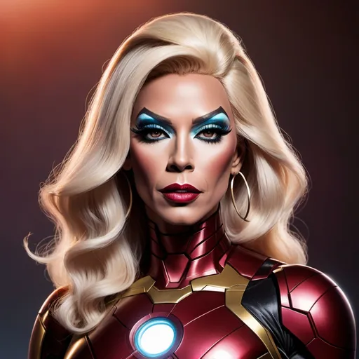 Prompt: Gorgeous drag queen (Marvel Superhero Ironman)