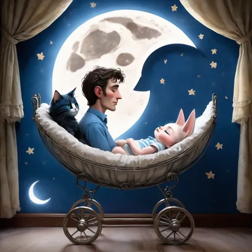 Prompt: And the cat's in the cradle and the silver spoon
Little boy blue and the man in the moon
"When you coming home, dad?" "I don't know when"
But we'll get together then
You know we'll have a good time then