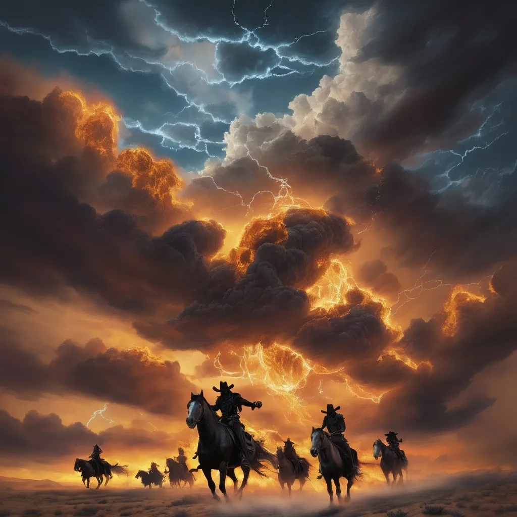 Prompt: Ghost riders in the sky