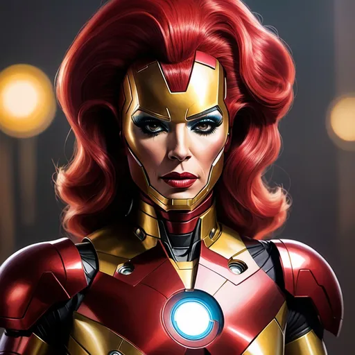 Prompt: Gorgeous drag queen (Marvel Superhero Ironman)