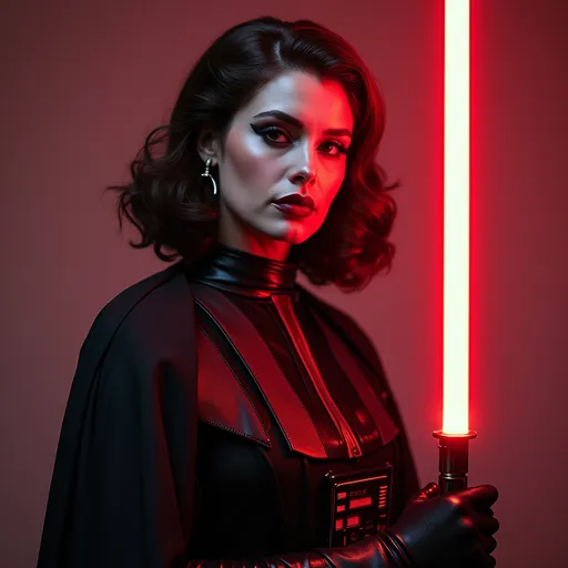 Prompt: What if Darth Vader was a gorgeous drag queen?