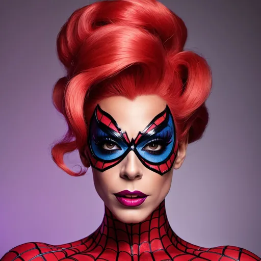 Prompt: Gorgeous drag queen spider man