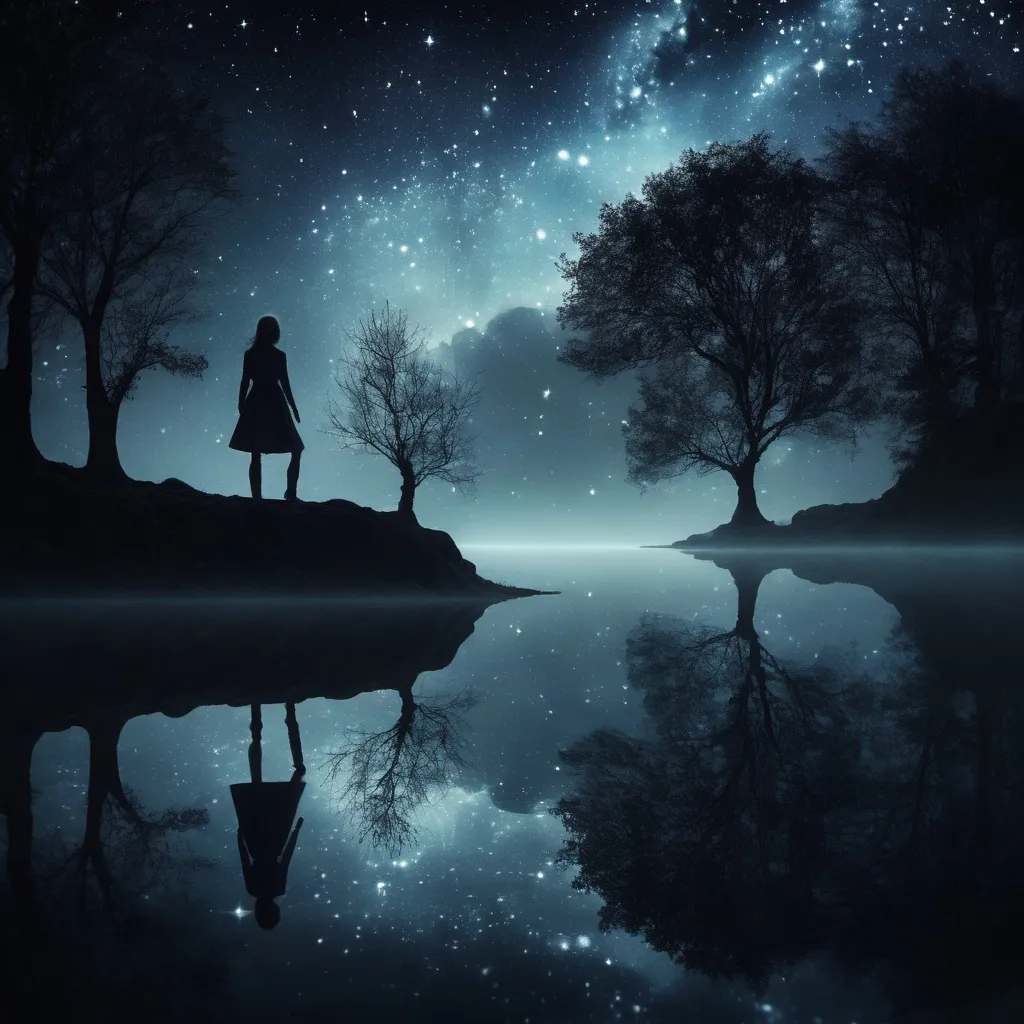 Prompt: Into the starlit unknown
Until the end we follow
Nothing but shadows
We will never return