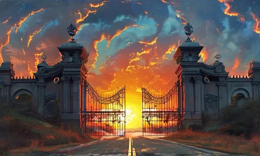 Prompt: You can see but you're blind
Someone turned the sun around
But you can see in your mind
The gates of Babylon