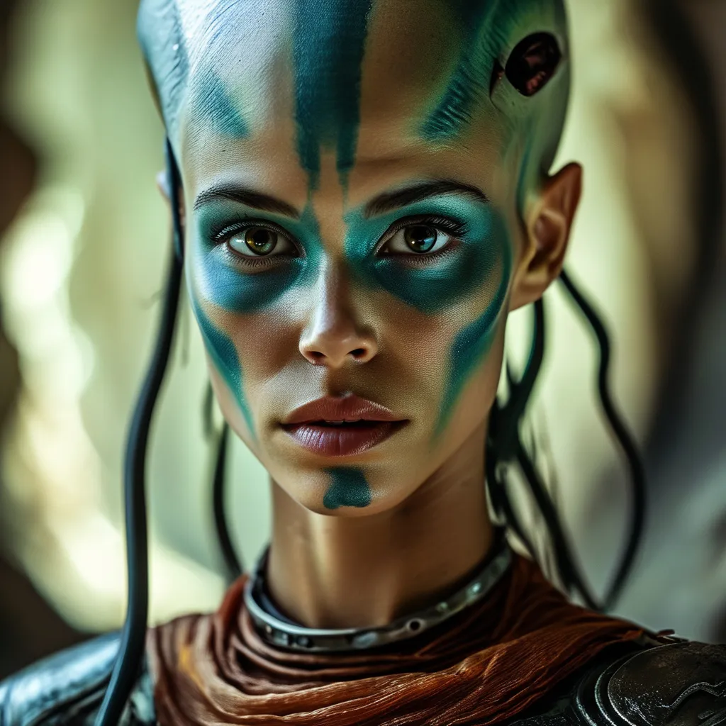 Prompt: Gorgeous 25-year-old Aliens from drag queen planet in a civil war.