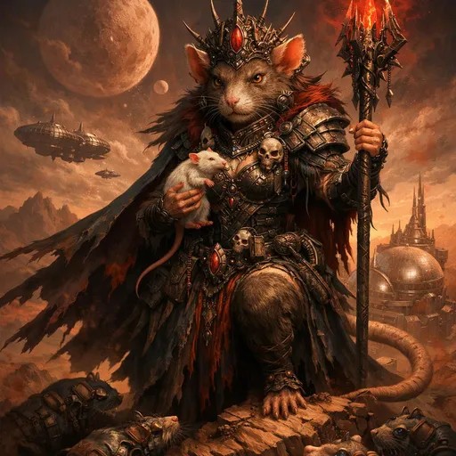 Prompt: Rat Queen of Mars
