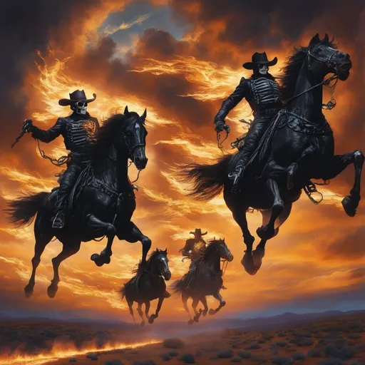 Prompt: Ghost riders in the sky