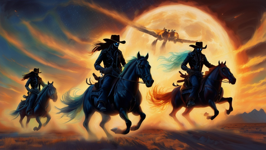 Prompt: Ghost riders in the sky