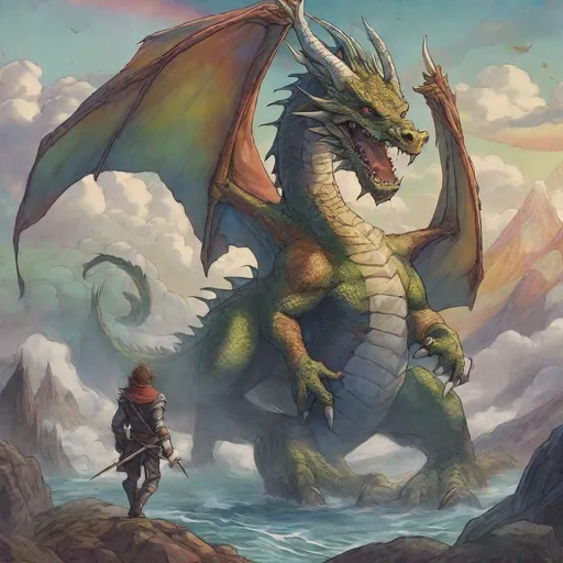 Prompt: you fight to kill the dragon
You bargain with the beast
Then sail into a sigh
You run along the rainbow
And never leave the ground
Still, you don't know why