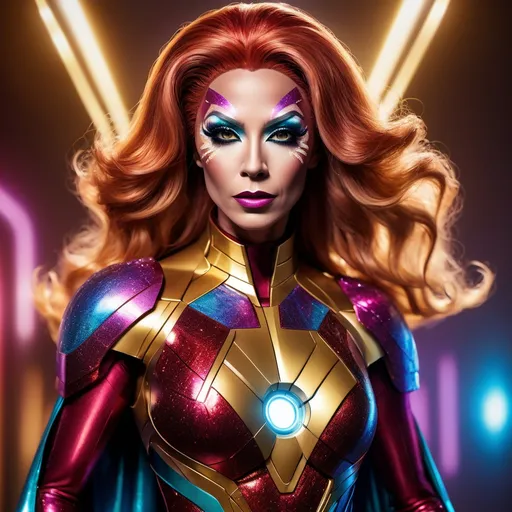 Prompt: Gorgeous drag queen (Marvel Superhero Ironman)