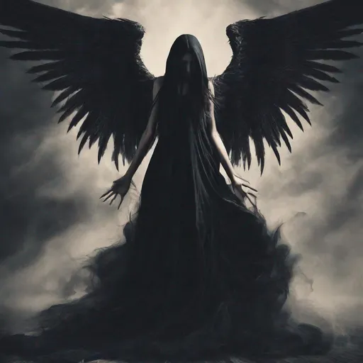 Prompt: A dark angel of sin
Preying deep from within
Come take me in