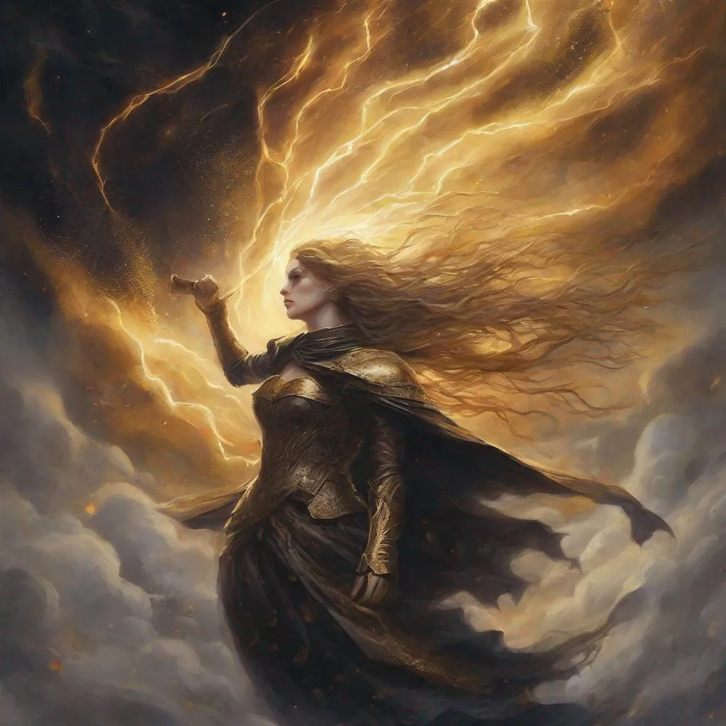 Prompt: Heroine of the night
Blood and thunder rushing through me
'Til the dawn of light
The sky is turning gold