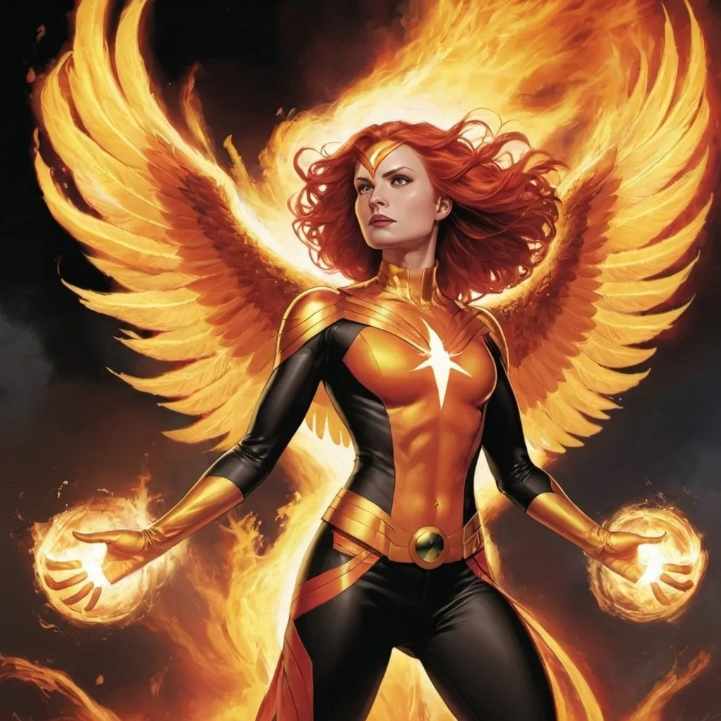 Prompt: Phoenix force (((Marvel)))