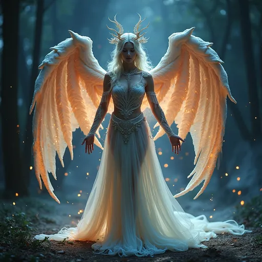 Prompt: HD 4k 3D 8k professional full-length modeling photo hyper realistic gorgeous ultra-muscular 28-year-old Fire and Ice Gypsy Princess of Carpia, ethereal greek goddess, full body surrounded by ambient glow, enchanted, magical, highly detailed, intricate, highly realistic woman, high fantasy background, Romanian dragon woman, elegant, mythical, surreal lighting, majestic, goddesslike aura, Annie Leibovitz style 

